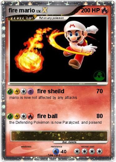 Pokemon fire mario