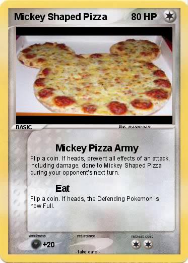 Pokemon Mickey Shaped Pizza