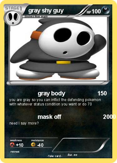 Pokemon gray shy guy