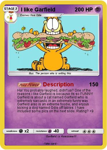 Pokemon I like Garfield