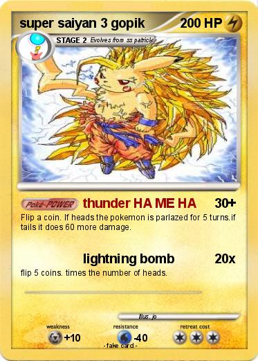 Pokemon super saiyan 3 gopik