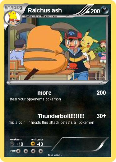 Pokemon Raichus ash