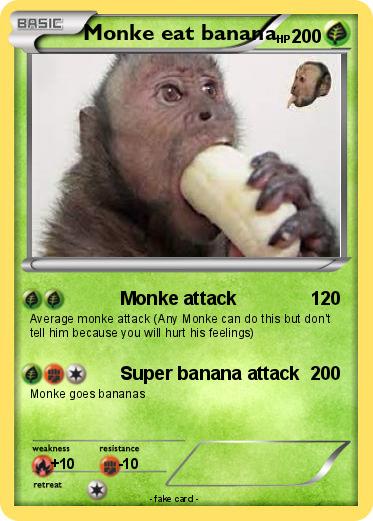 Pokemon Monke eat banana