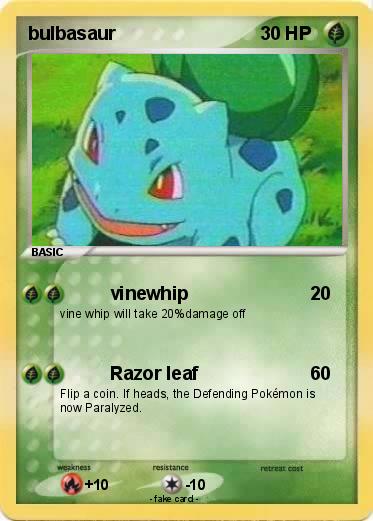 Pokemon bulbasaur