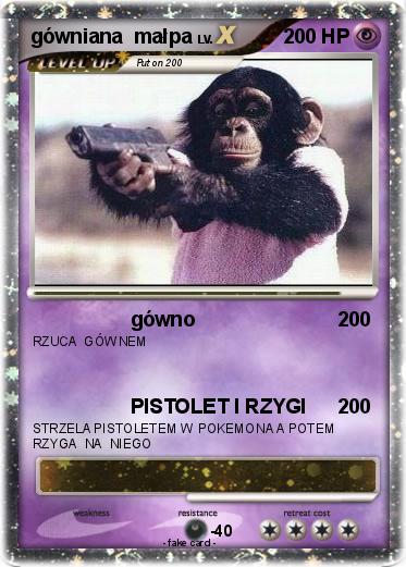 Pokemon gówniana  małpa