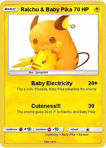 Pokemon Raichu & Baby Pika