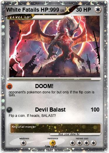 Pokemon White Fatails HP:999