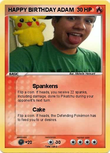 Pokemon HAPPY BIRTHDAY ADAM