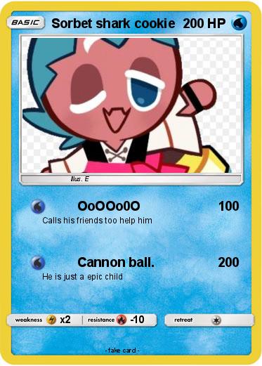 Pokemon Sorbet shark cookie