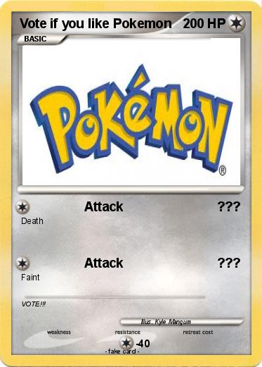Pokemon Vote if you like Pokemon