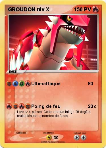 Pokemon GROUDON niv X