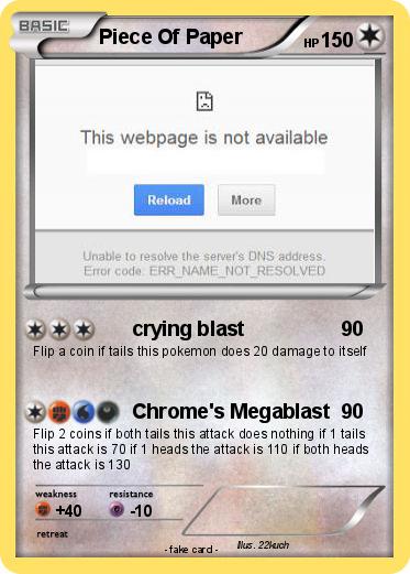 Pokemon Piece Of Paper