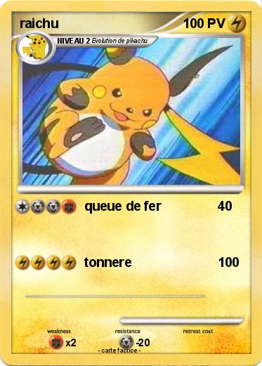 Pokémon Pikachu x 49 49 - Queue de fer - Ma carte Pokémon