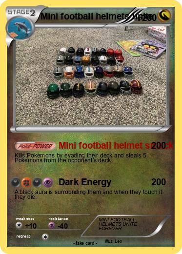 Pokemon Mini football helmets unite