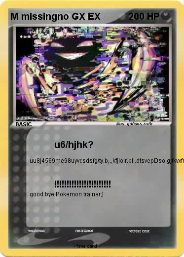 Pokemon M missingno GX EX