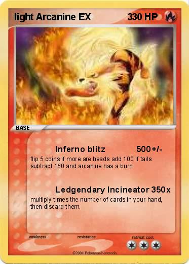 Pokemon light Arcanine EX              3