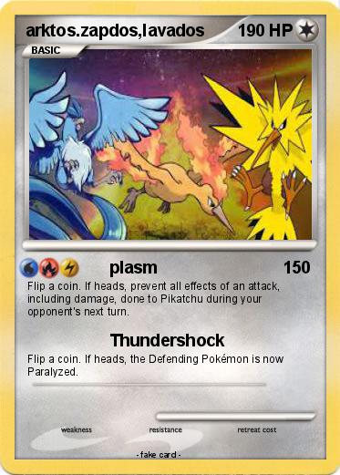 Pokemon arktos.zapdos,lavados