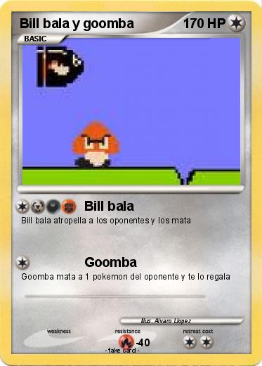 Pokemon Bill bala y goomba