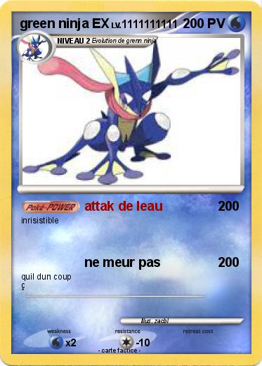 Pokemon green ninja EX