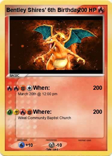 Pokemon Bentley Shires’ 6th Birthday