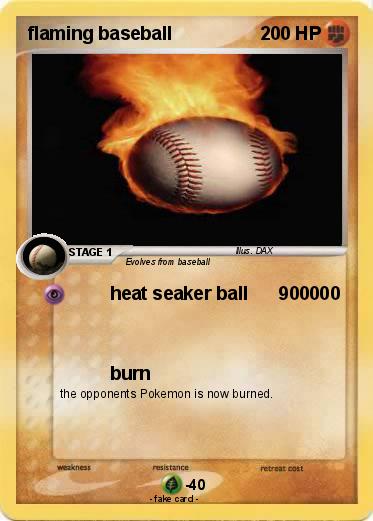 Pokemon flaming baseball