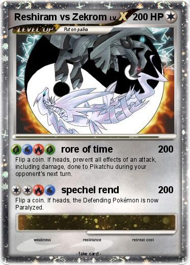 Pokemon Reshiram vs Zekrom