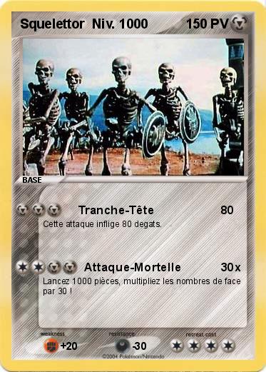 Pokemon Squelettor  Niv. 1000
