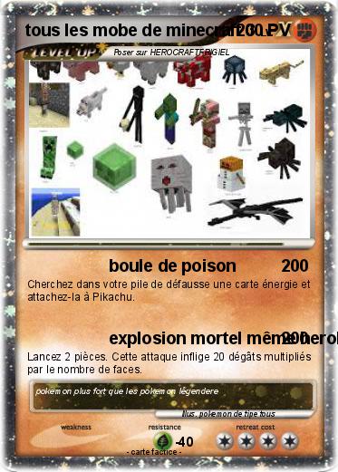 Pokemon tous les mobe de minecraft 3
