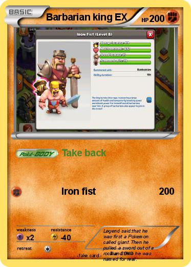 Pokemon Barbarian king EX