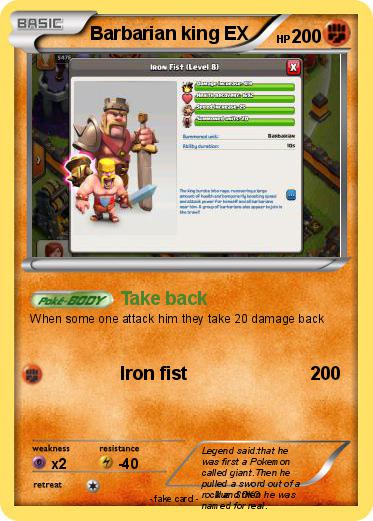 Pokemon Barbarian king EX