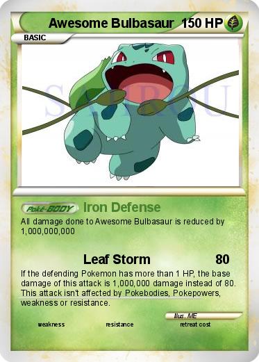 Pokemon Awesome Bulbasaur