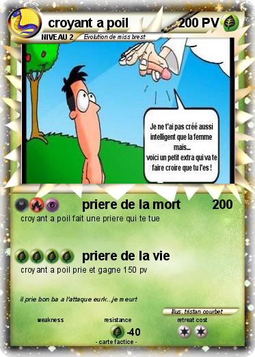 Pokemon croyant a poil