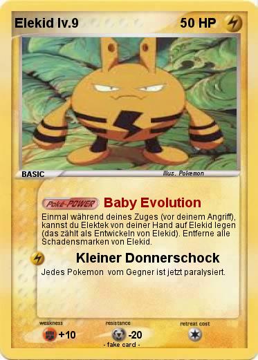 Pokemon Elekid lv.9