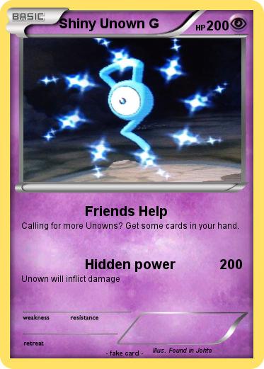 Pokemon Shiny Unown G