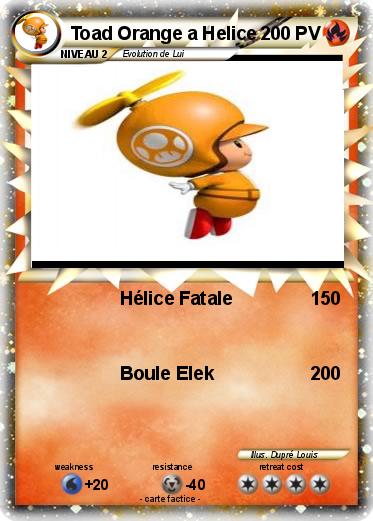 Pokemon Toad Orange a Helice