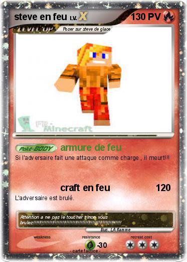 Pokemon steve en feu