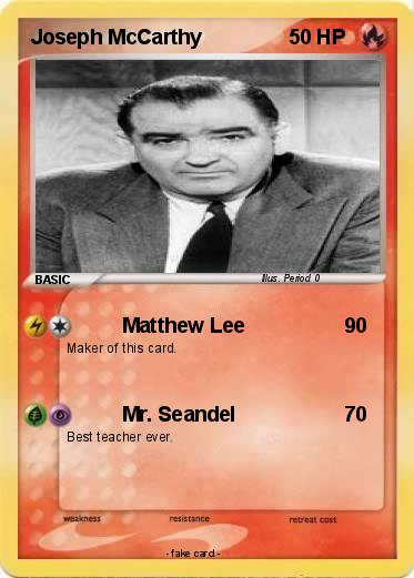 Pokemon Joseph McCarthy