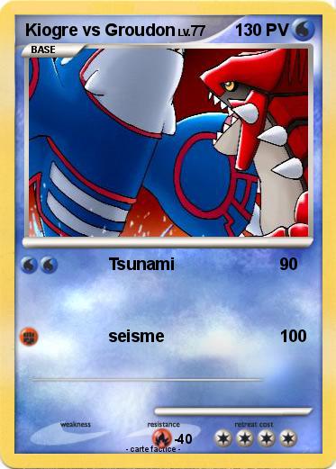 Pokemon Kiogre vs Groudon
