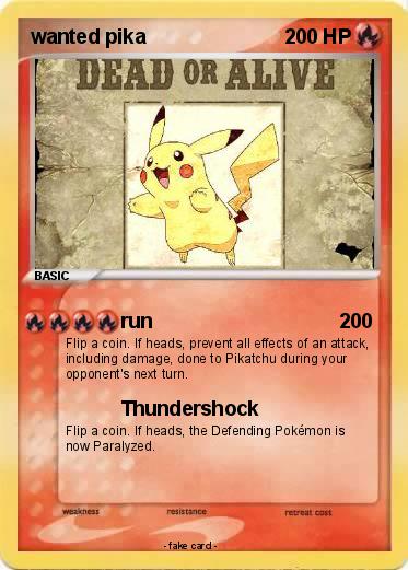 Pokemon wanted pika