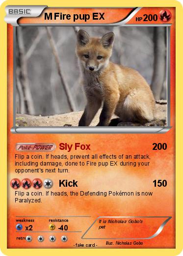 Pokemon M Fire pup EX