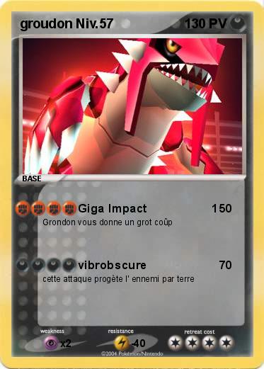 Pokemon groudon Niv.57