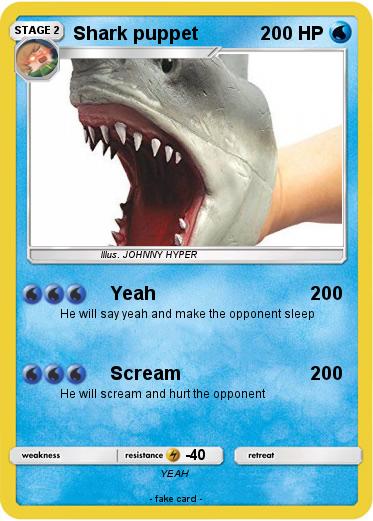 Pokemon Shark puppet