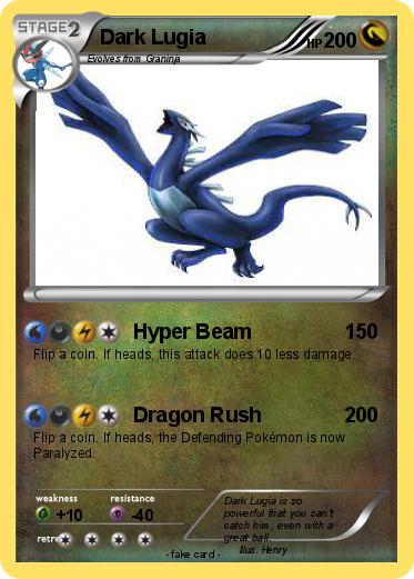 Pokemon Dark Lugia
