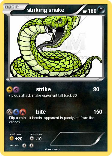 Pokemon striking snake