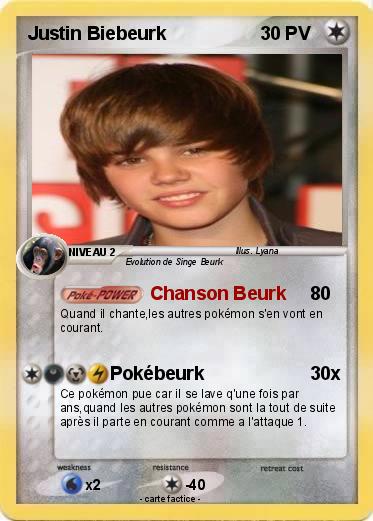 Pokemon Justin Biebeurk