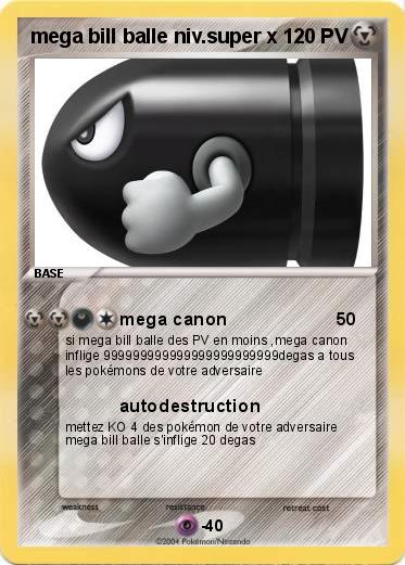 Pokemon mega bill balle niv.super x