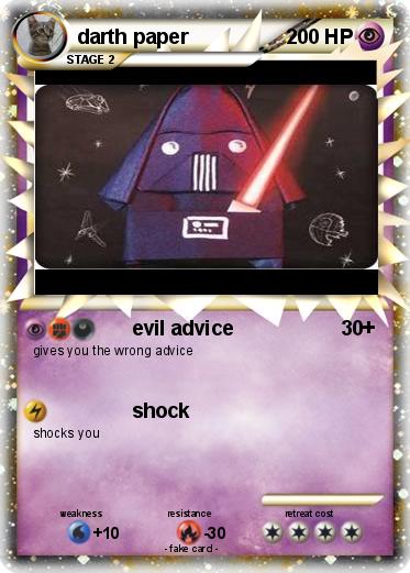 Pokemon darth paper