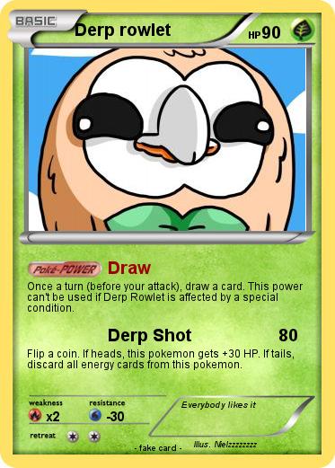Pokemon Derp rowlet