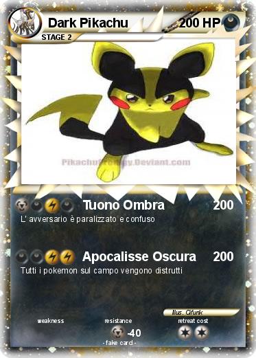 Pokemon Dark Pikachu