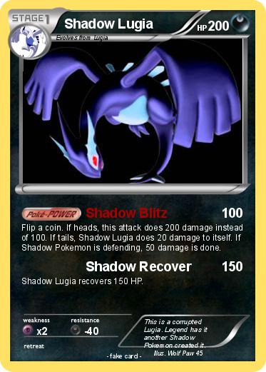 Pokemon Shadow Lugia